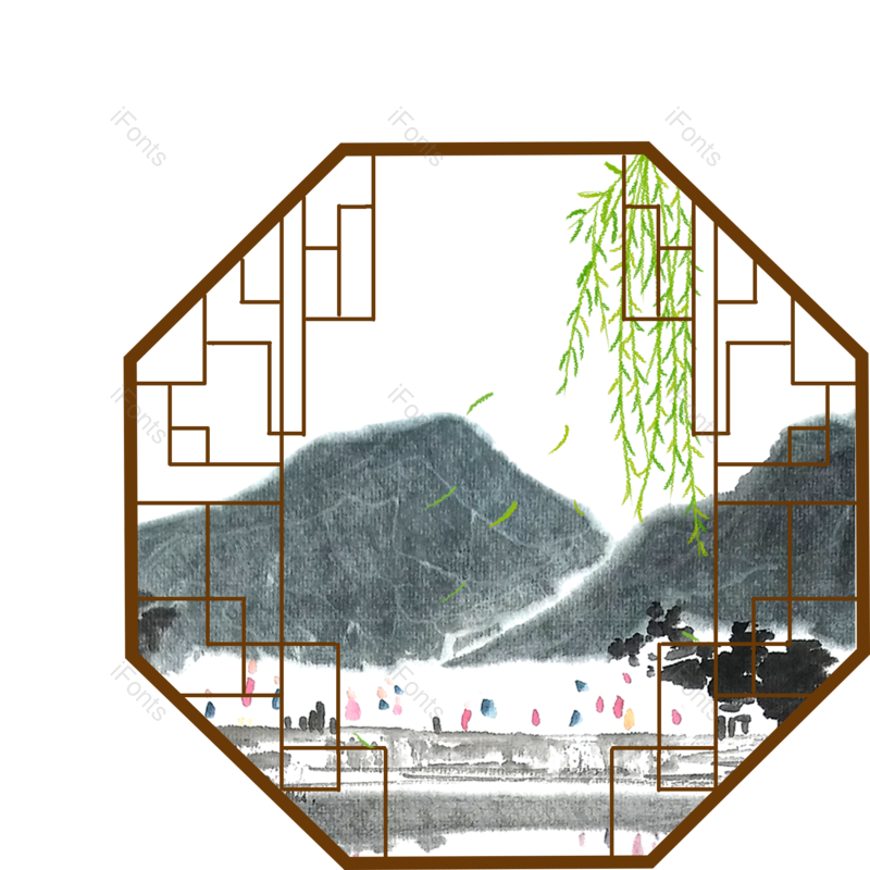 水墨图片,中国风元素,插画PNG,水墨画免抠素材